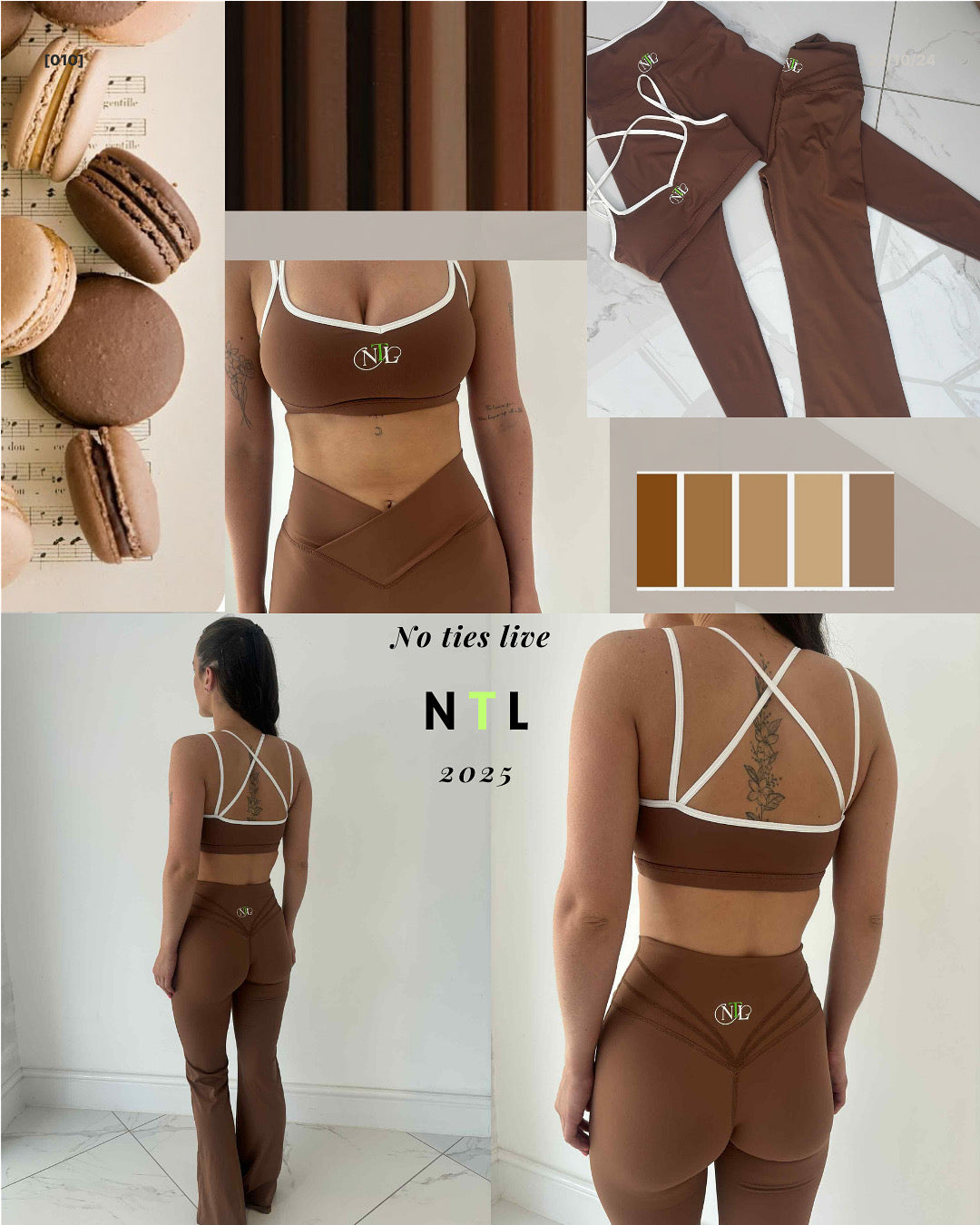Chocolate Crop yoga set