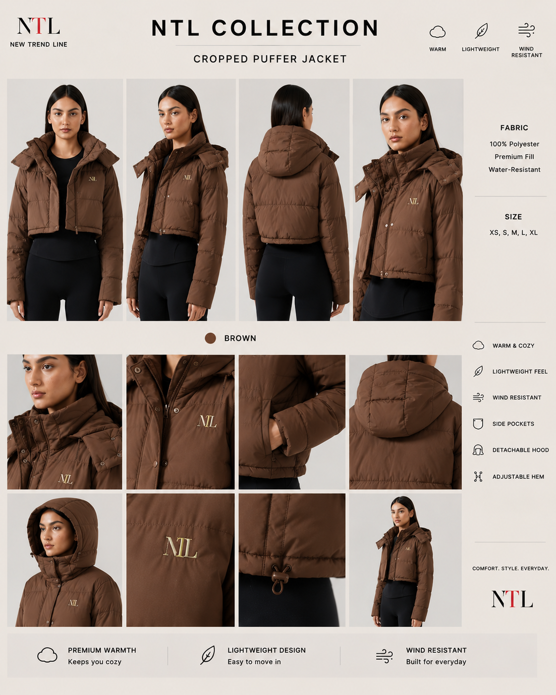 Winter crop jacket