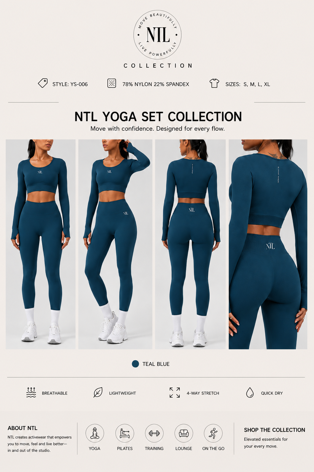 Long sleeve yoga set