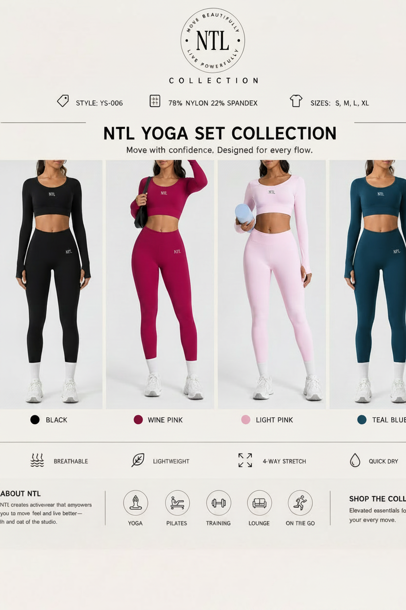 Long sleeve yoga set