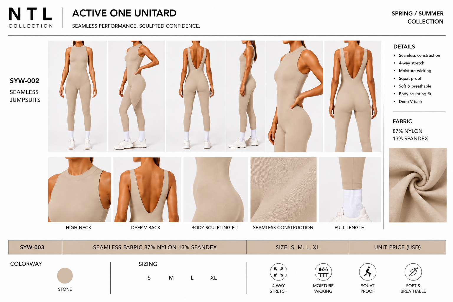 Seamless active one performance jumpsuit