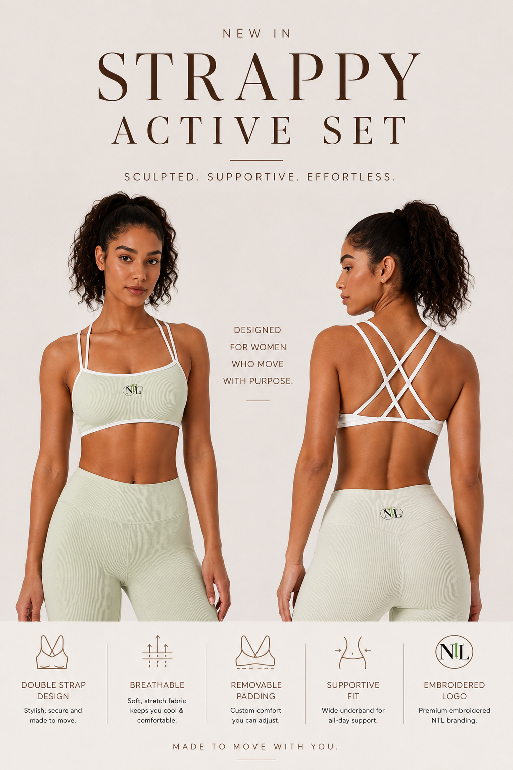 Ribbed style yoga vest