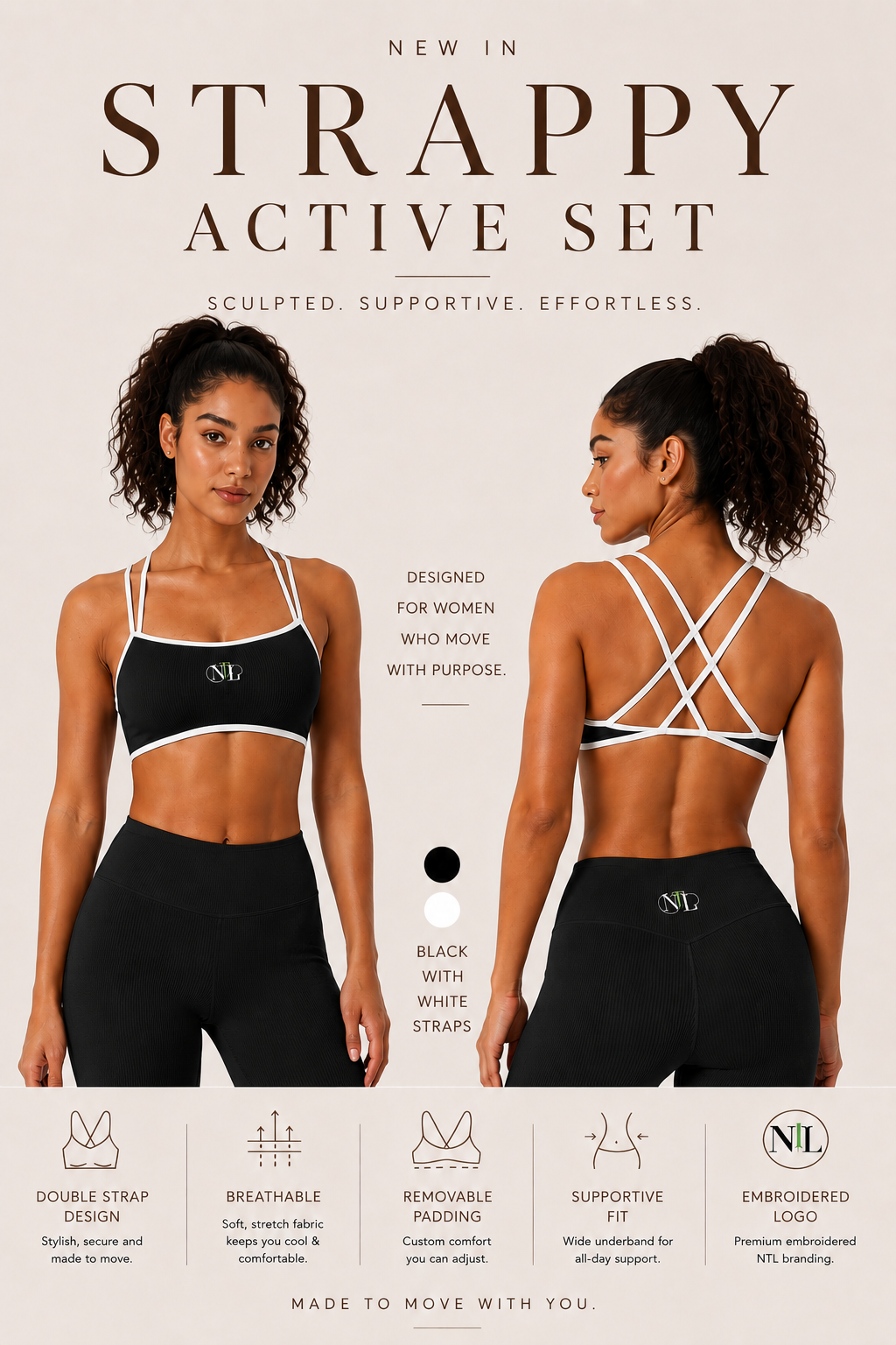 Ribbed style yoga vest