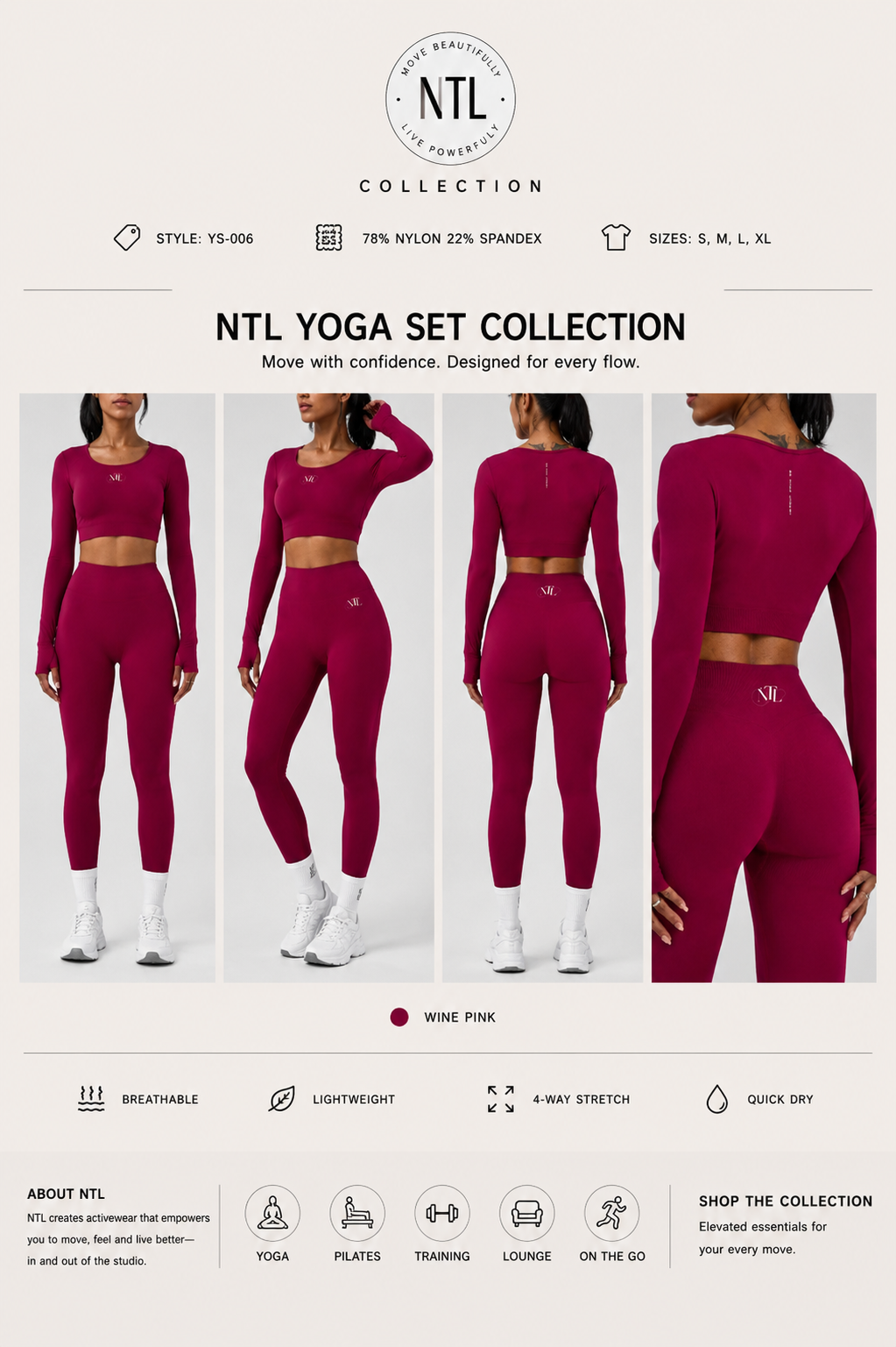 Long sleeve yoga set