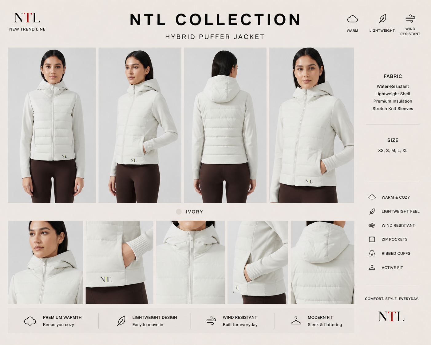 Padded winter jacket