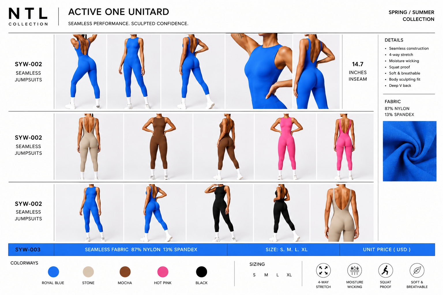 Seamless active one performance jumpsuit
