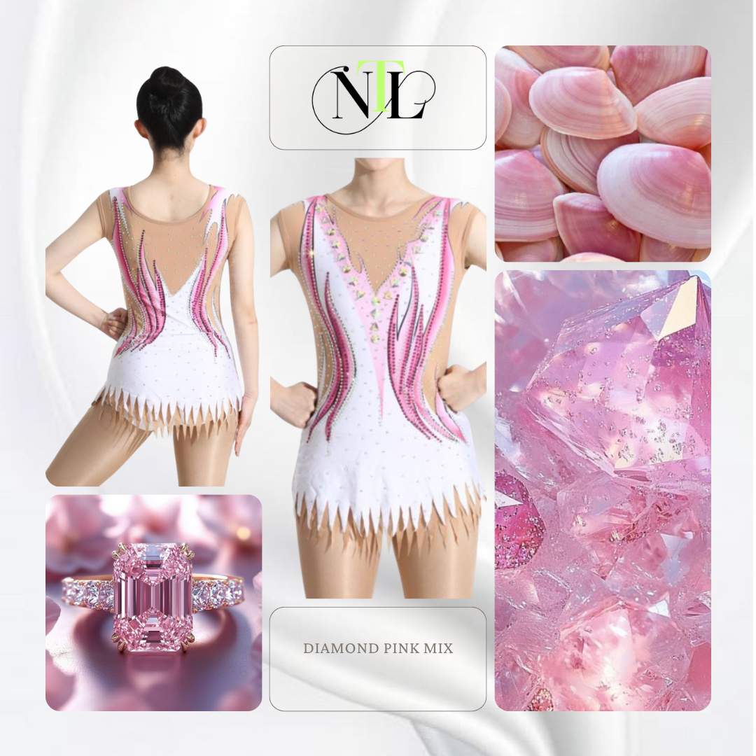 Diamond pink mix leotard