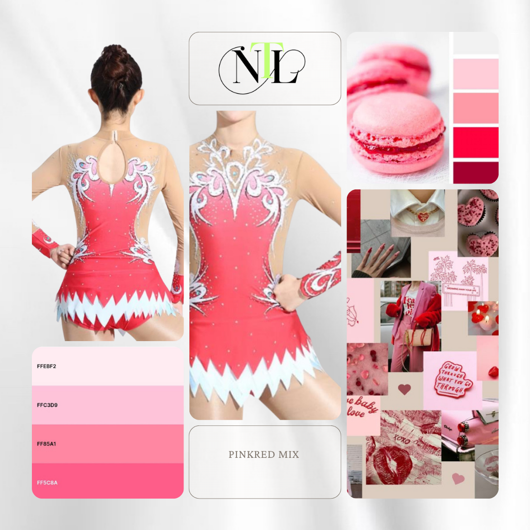 Pink red mix leotard