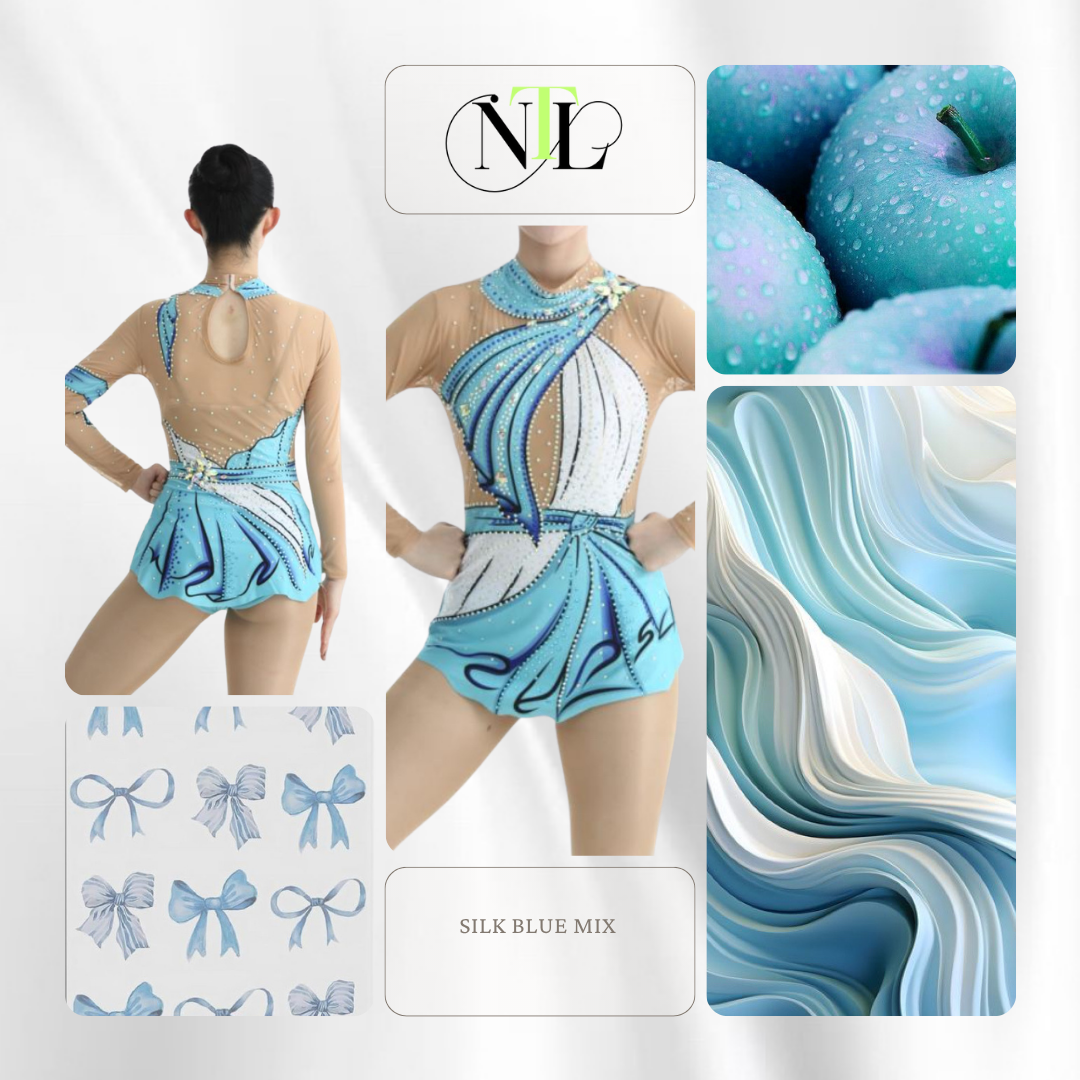 Silk bow mix leotard