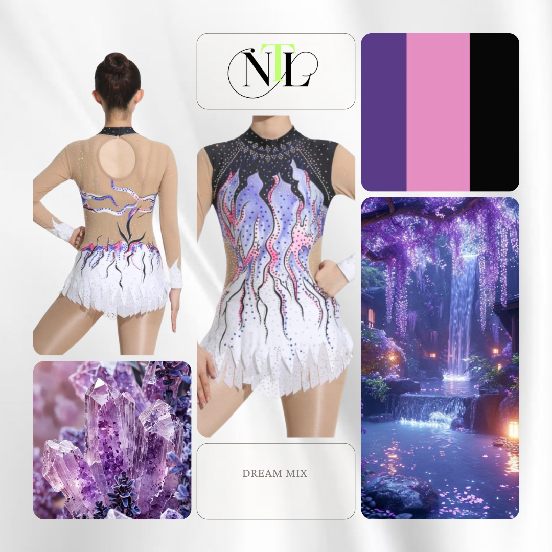 Lack dream mix detail leotard