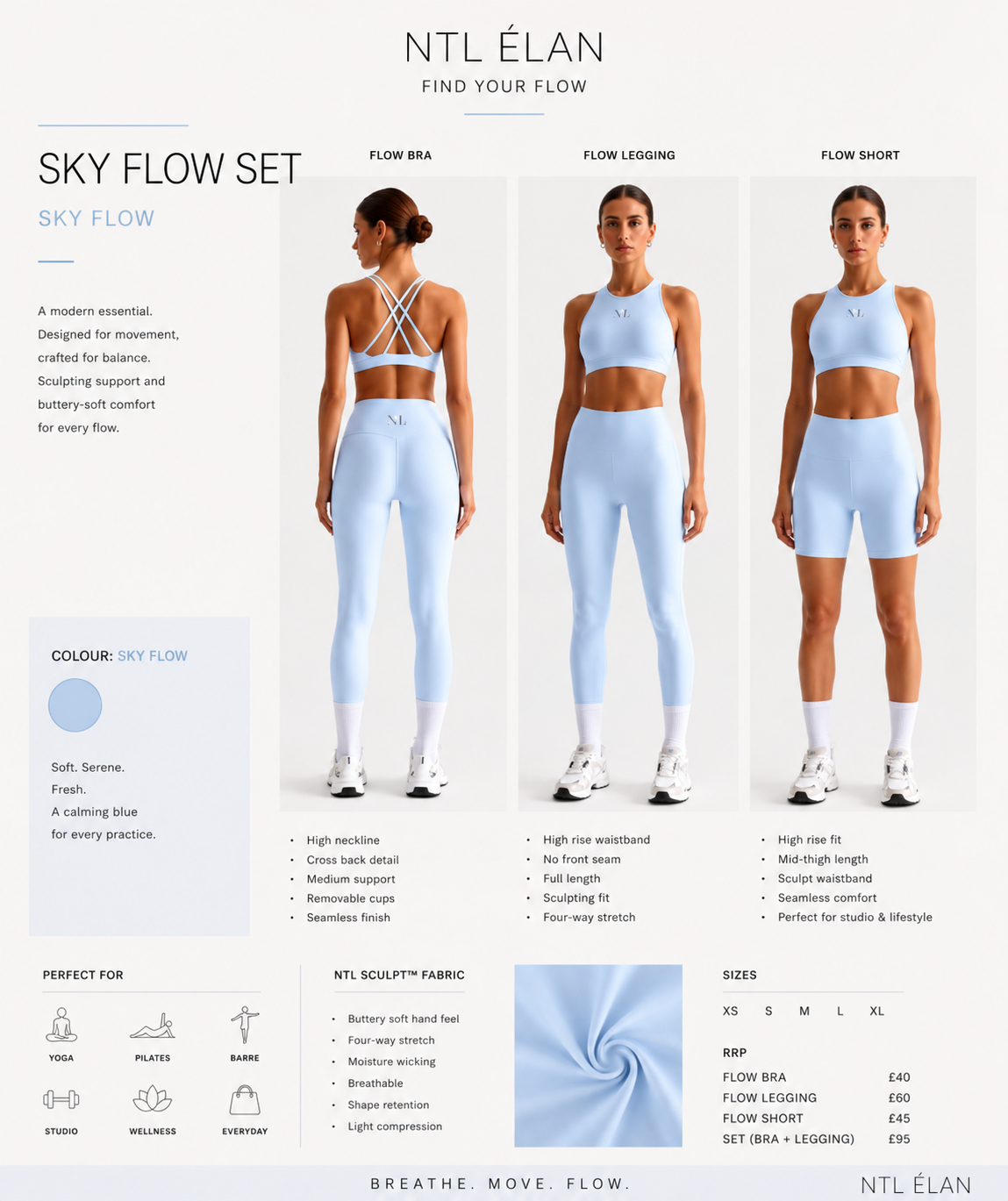 Elan back trap top, high waisted yoga set
