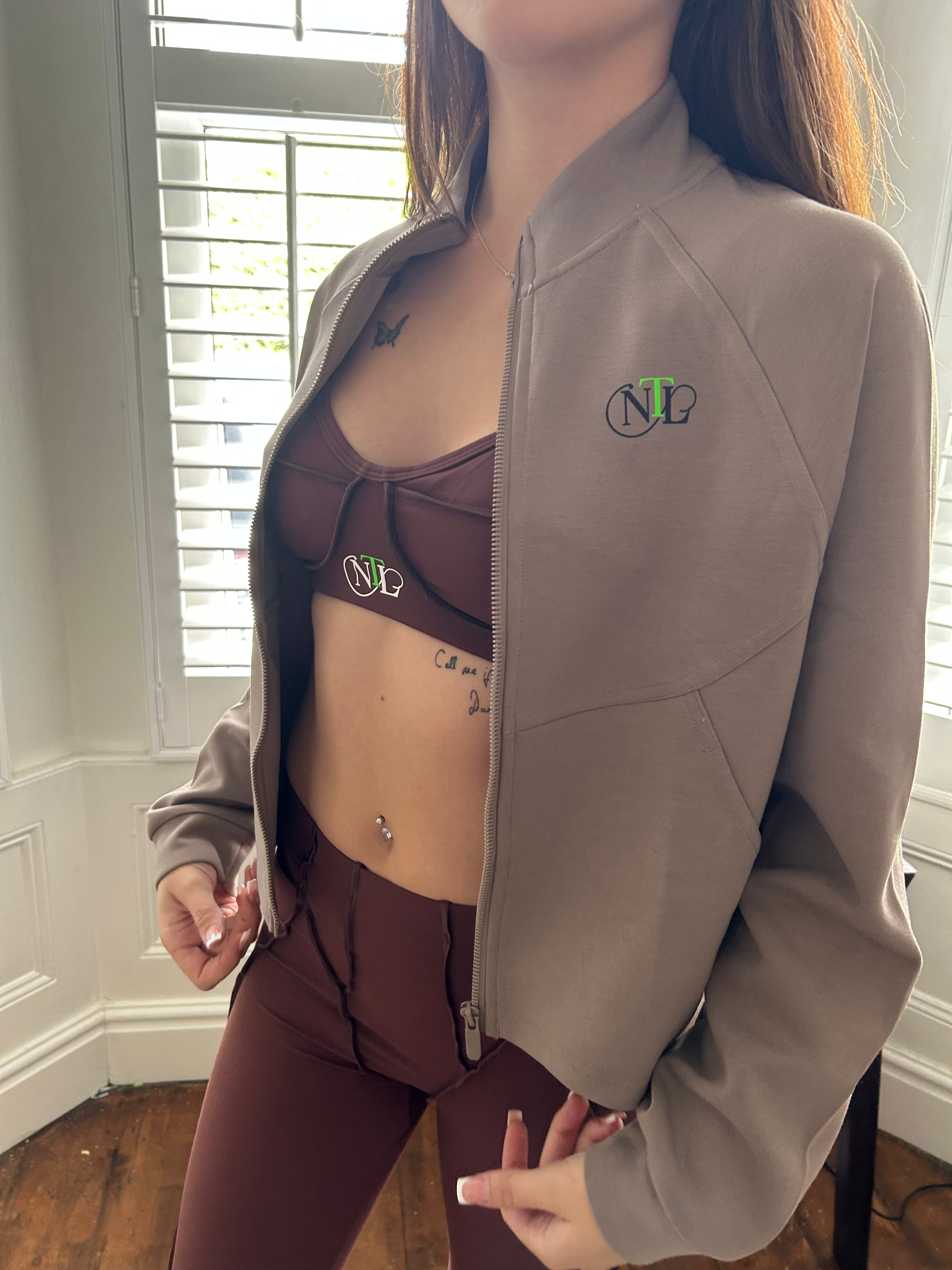 Stand collar yoga jacket