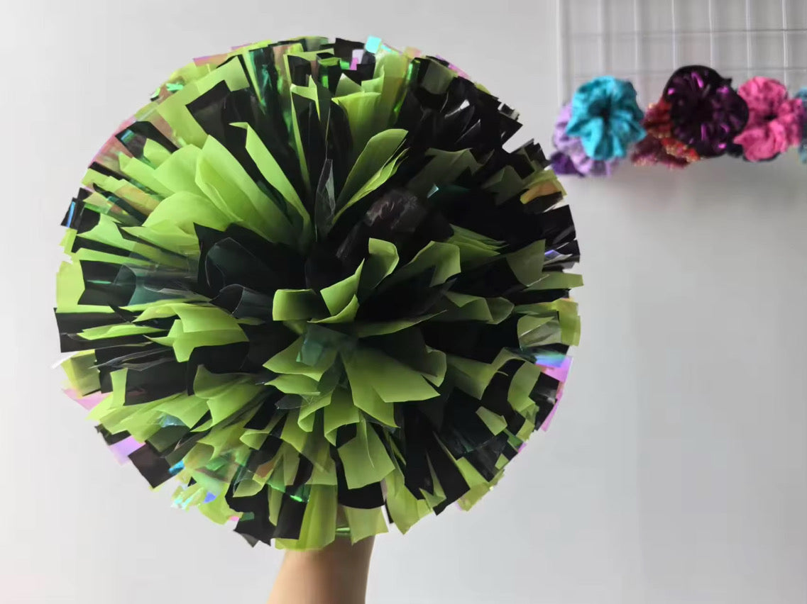 Green & black plastic shakers