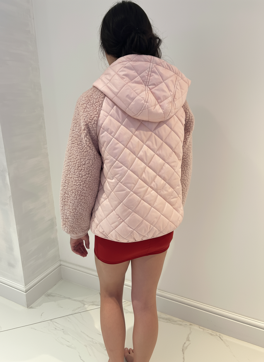 Fleece sleeve padded winter jacket