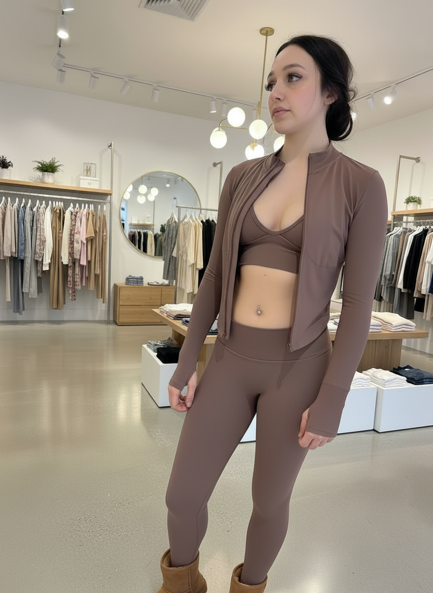 Stretched rib jacket