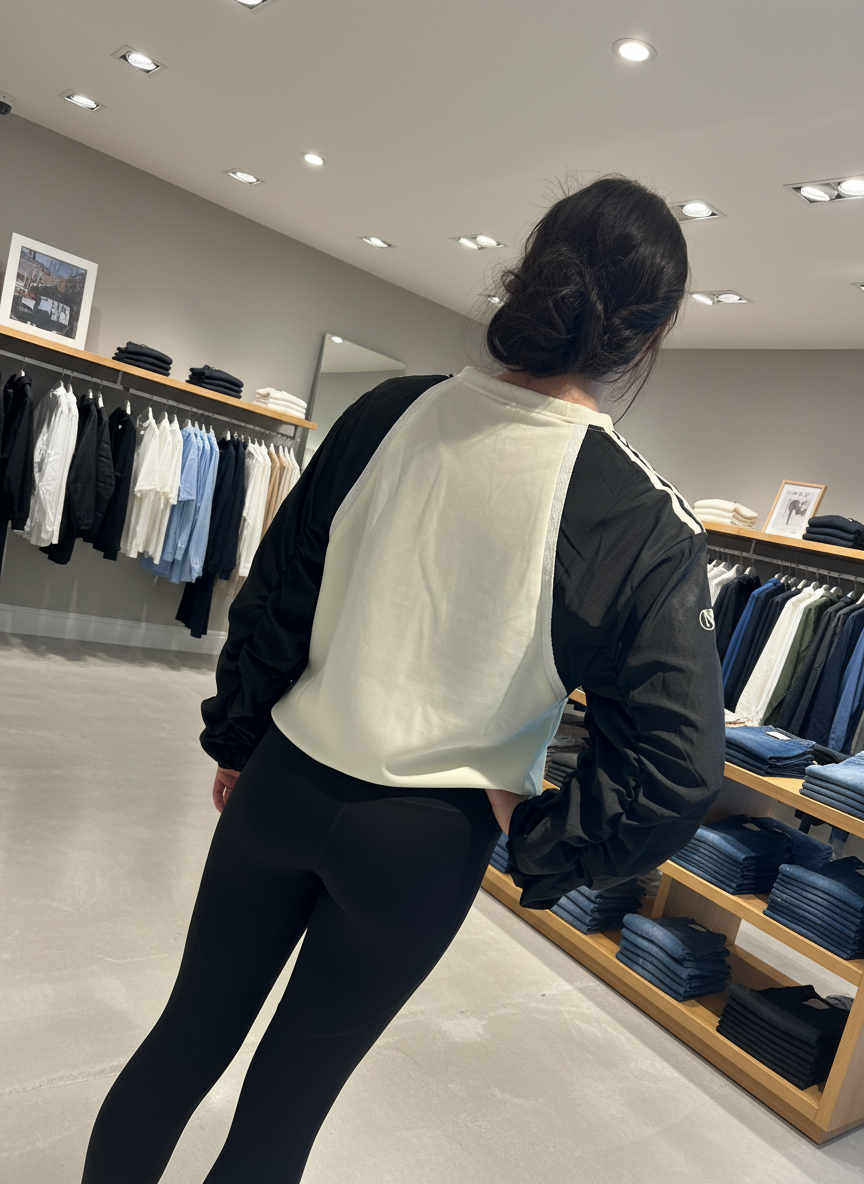 Gathered wind breaker sleeves jumper