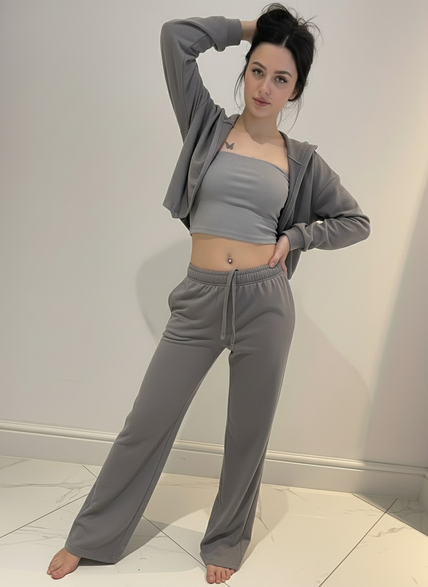 Fleece crop cardigan