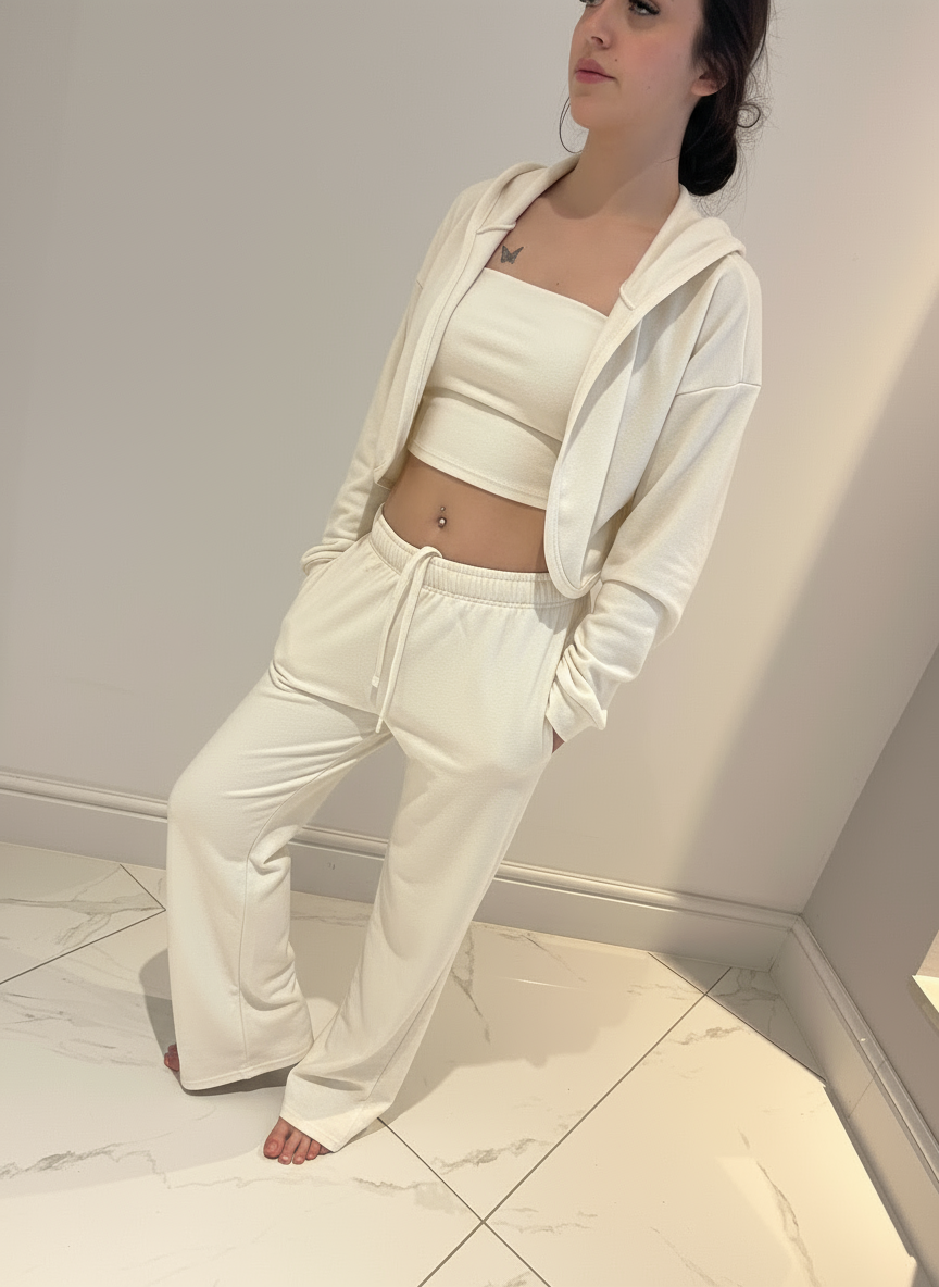 Fleece crop cardigan