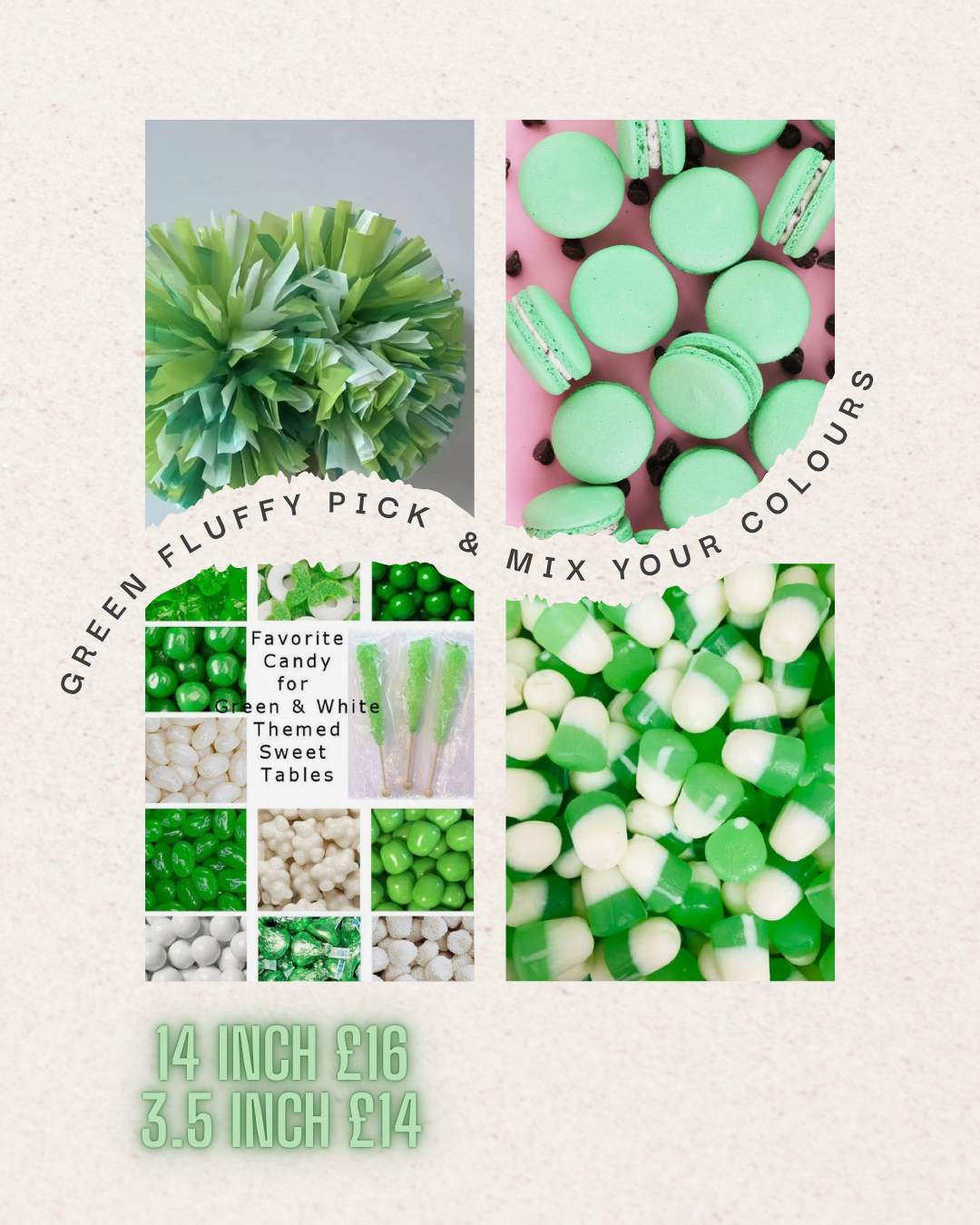 Green & white mix shakers