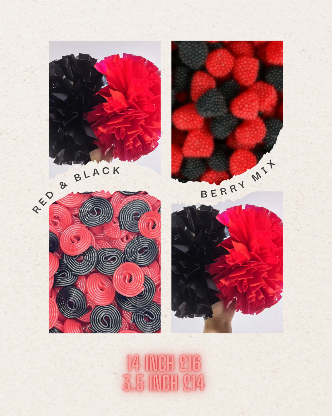 Red & black half each shakers