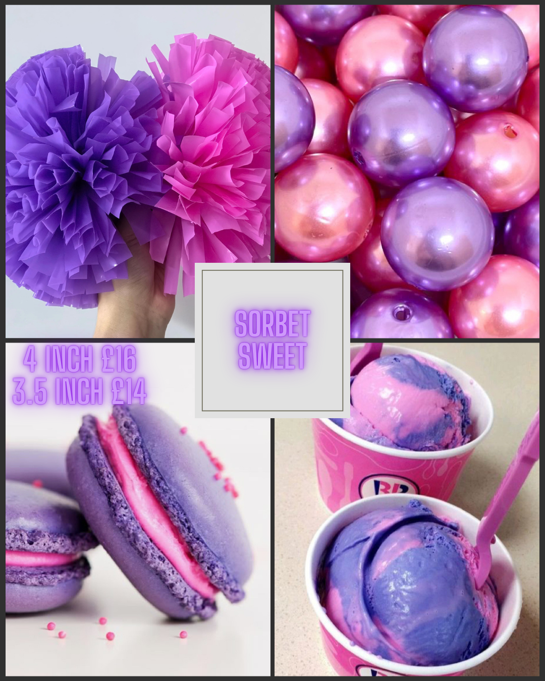 Purple and pink half and half mix