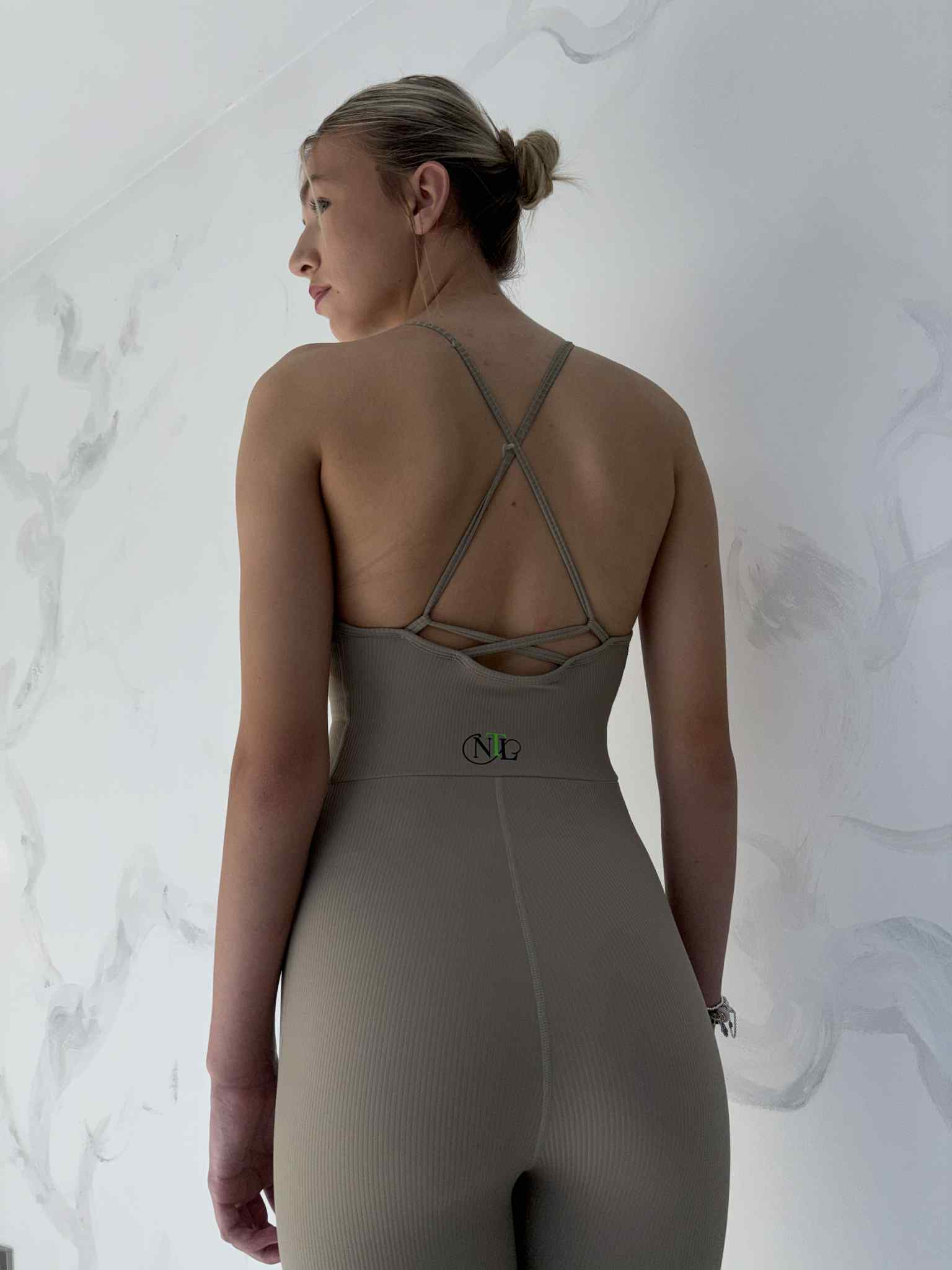 Flared leg yoga jump suit
