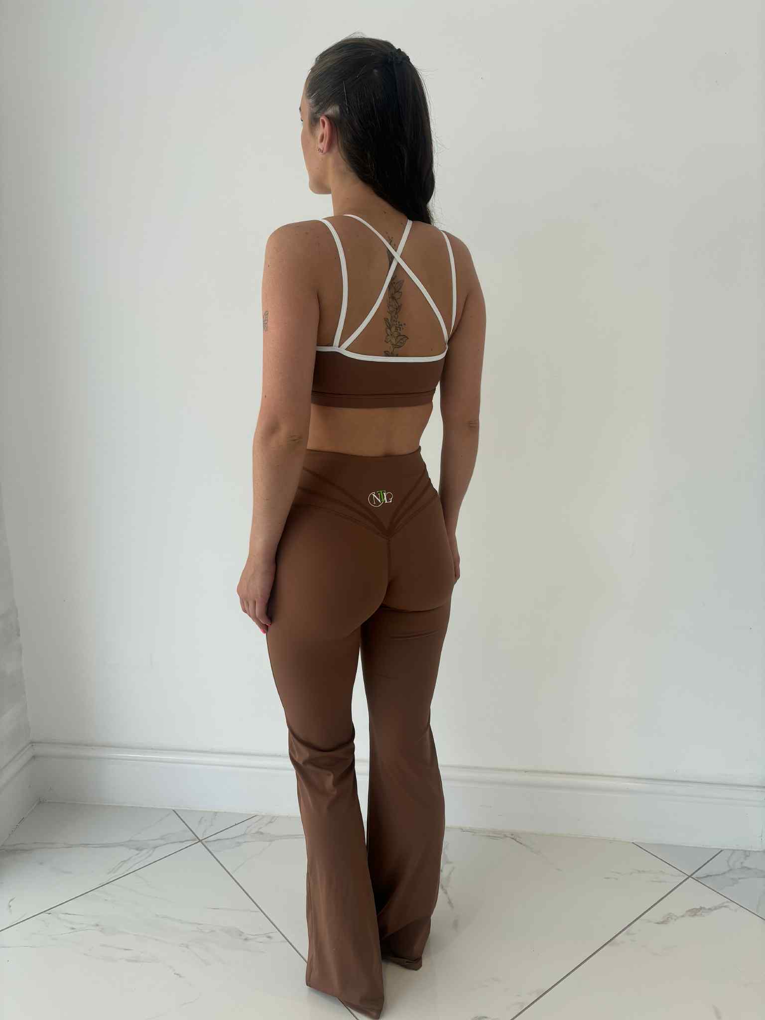 Chocolate Crop yoga set