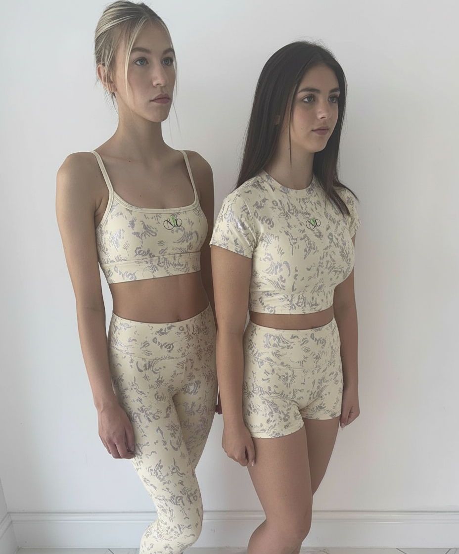 Embossed butter soft crop T-shirt