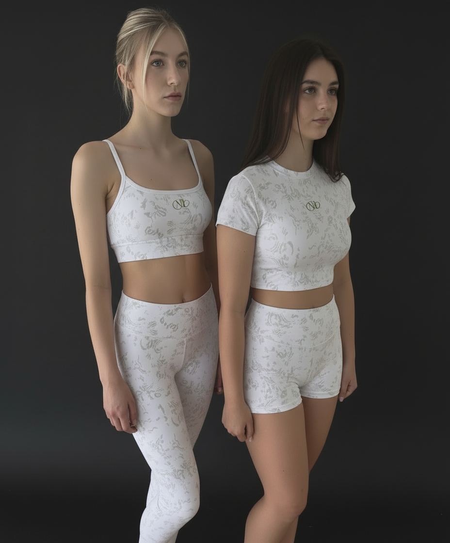 Embossed butter soft bra and legging set
