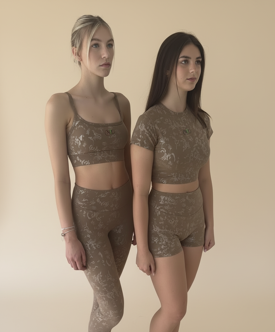 Embossed butter soft bra and legging set