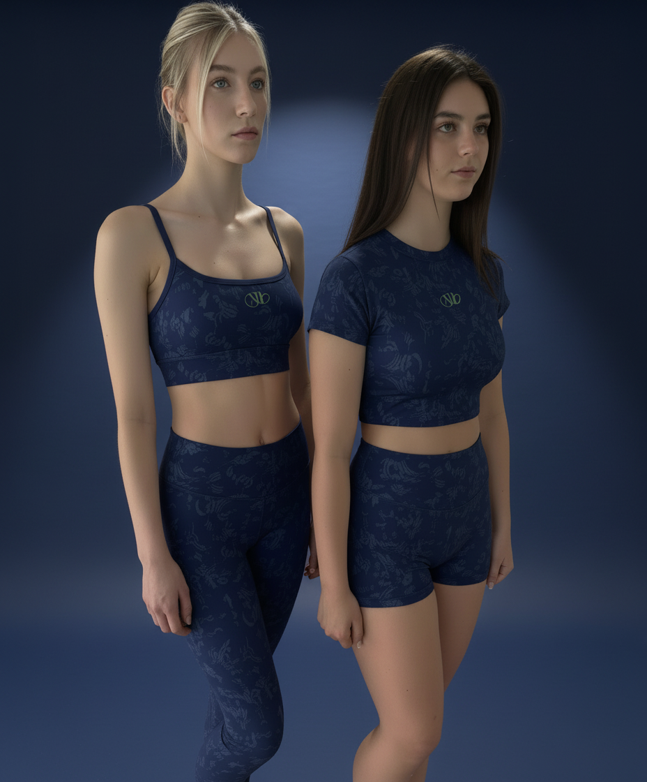 Embossed butter soft bra and legging set