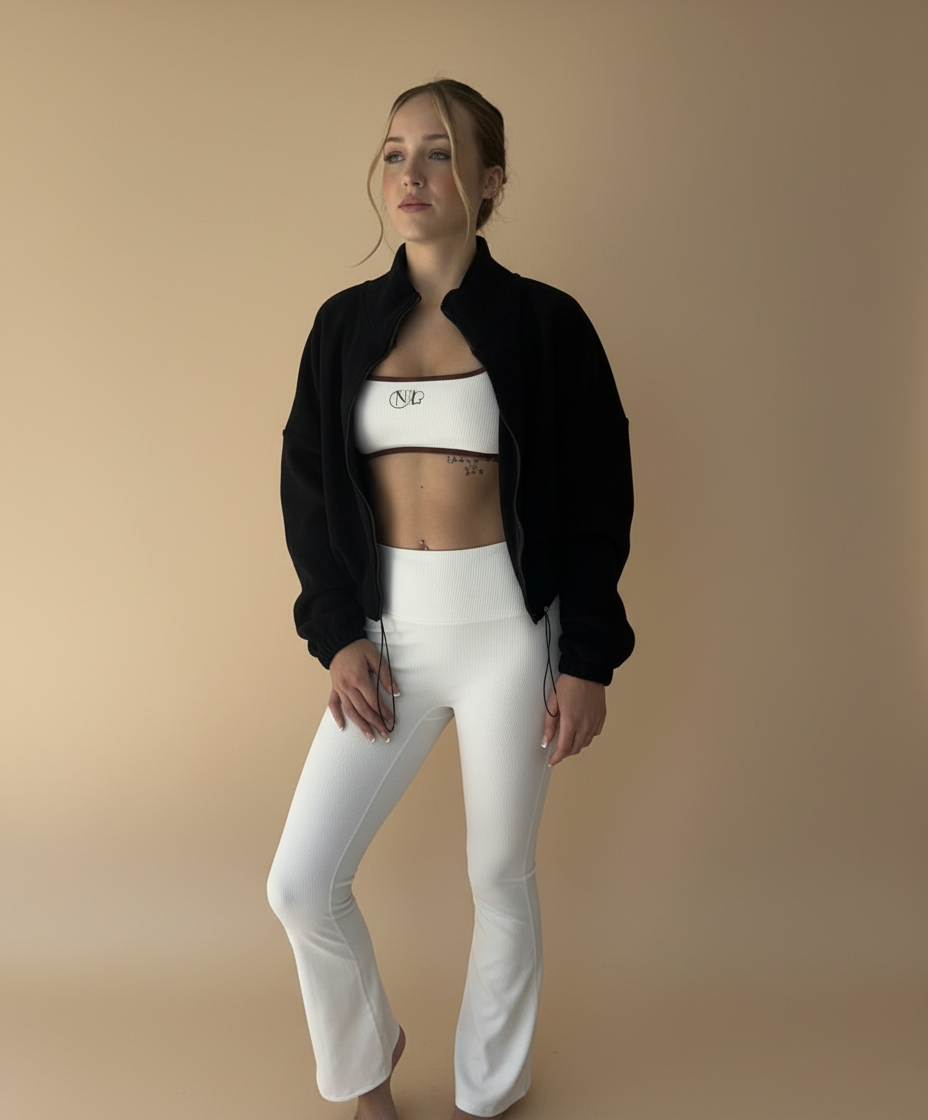Mint crop sports top