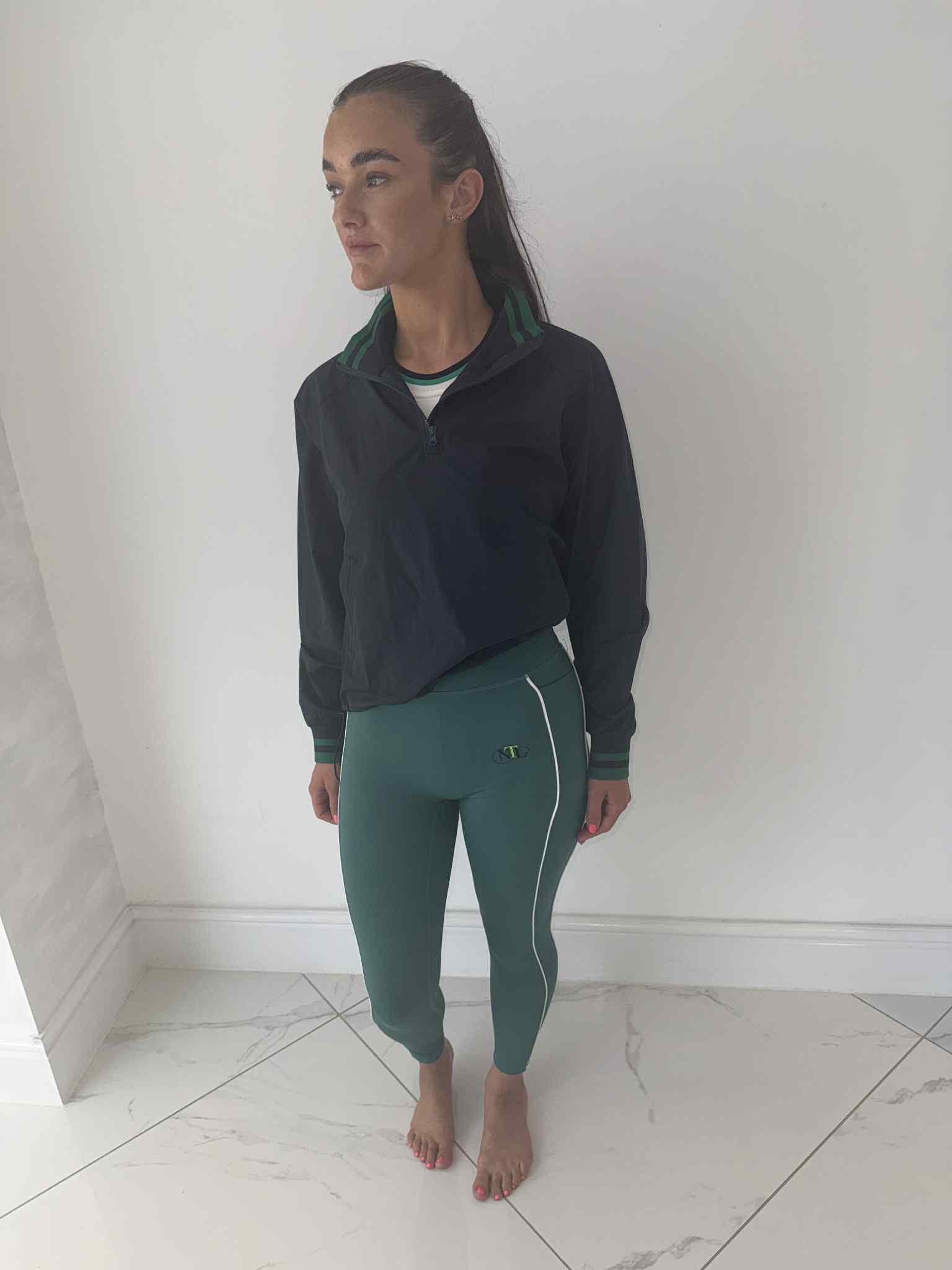 Half zip drawstring jacket