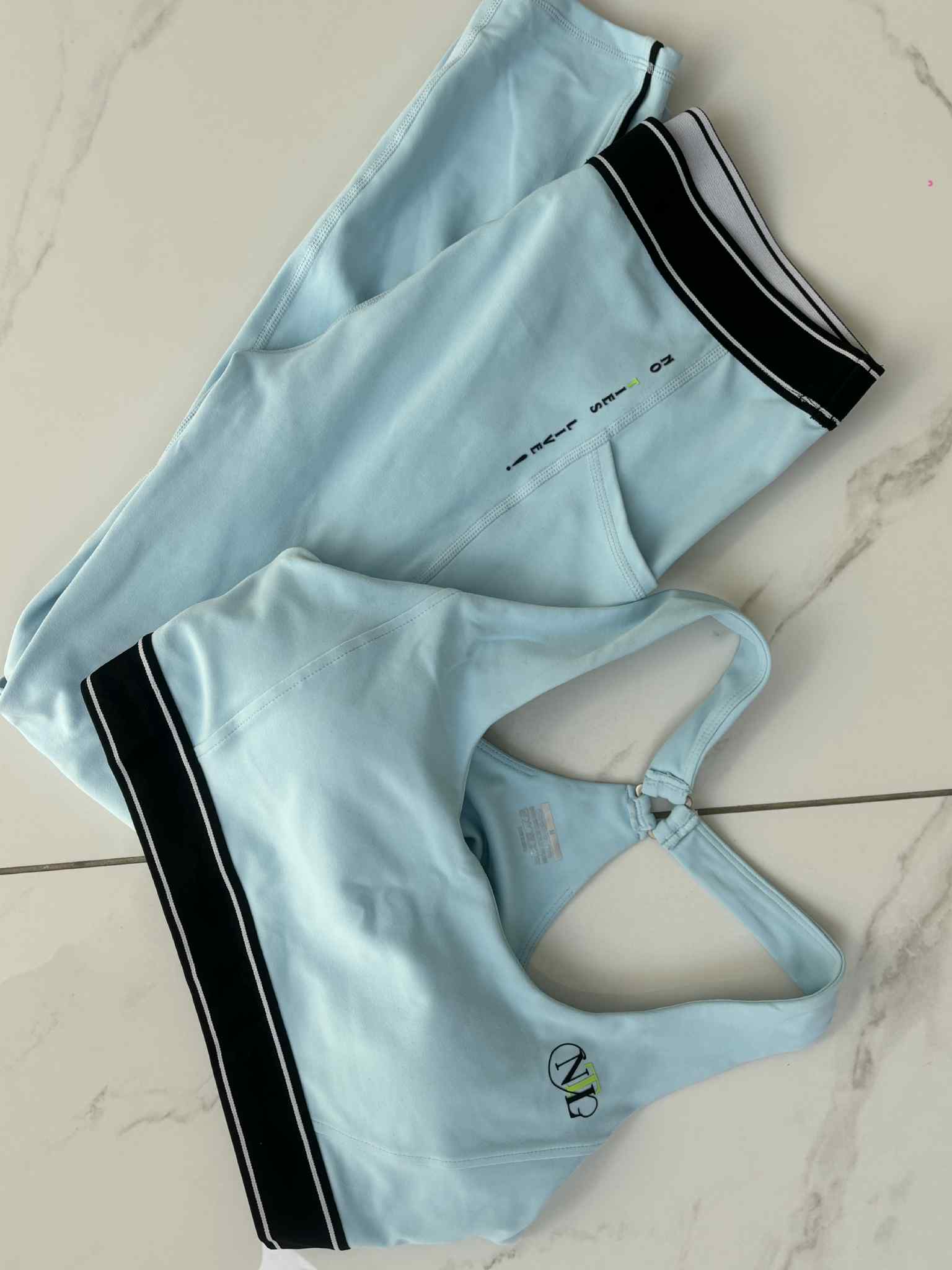 Blush blue yoga set