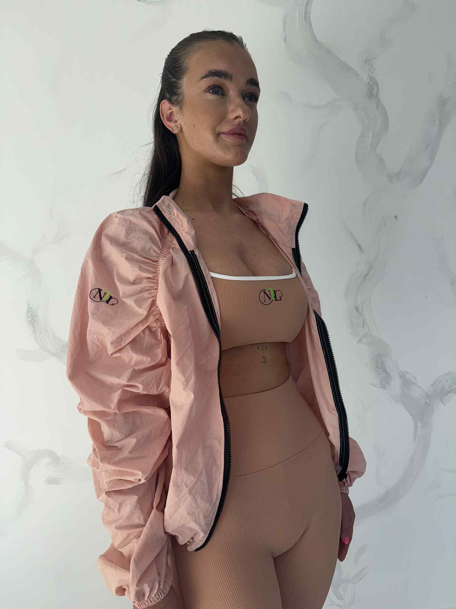 High support strapped back sports top