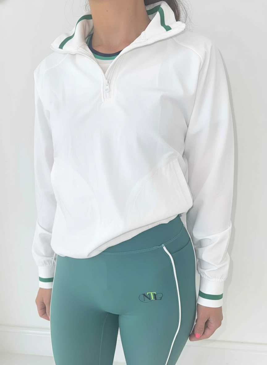 Half zip drawstring jacket