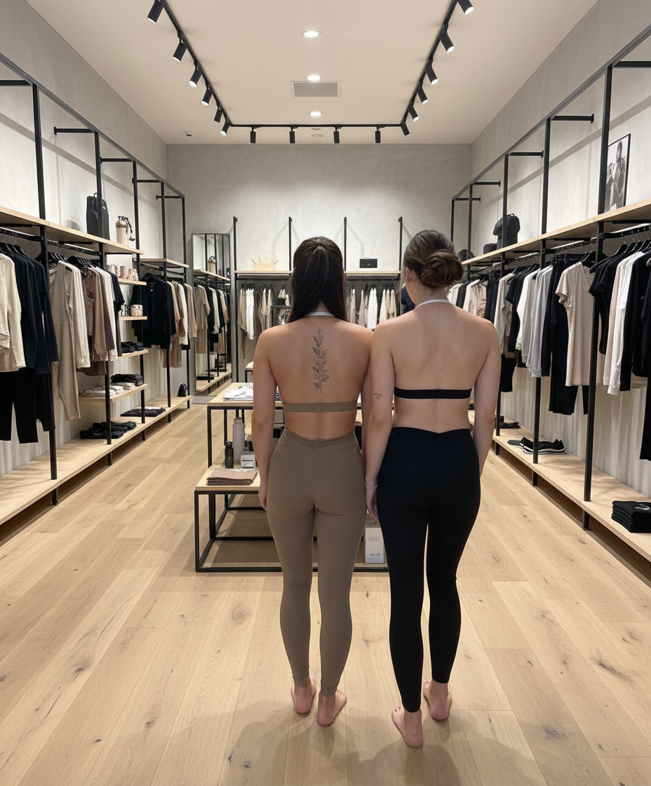 White strap yoga suit