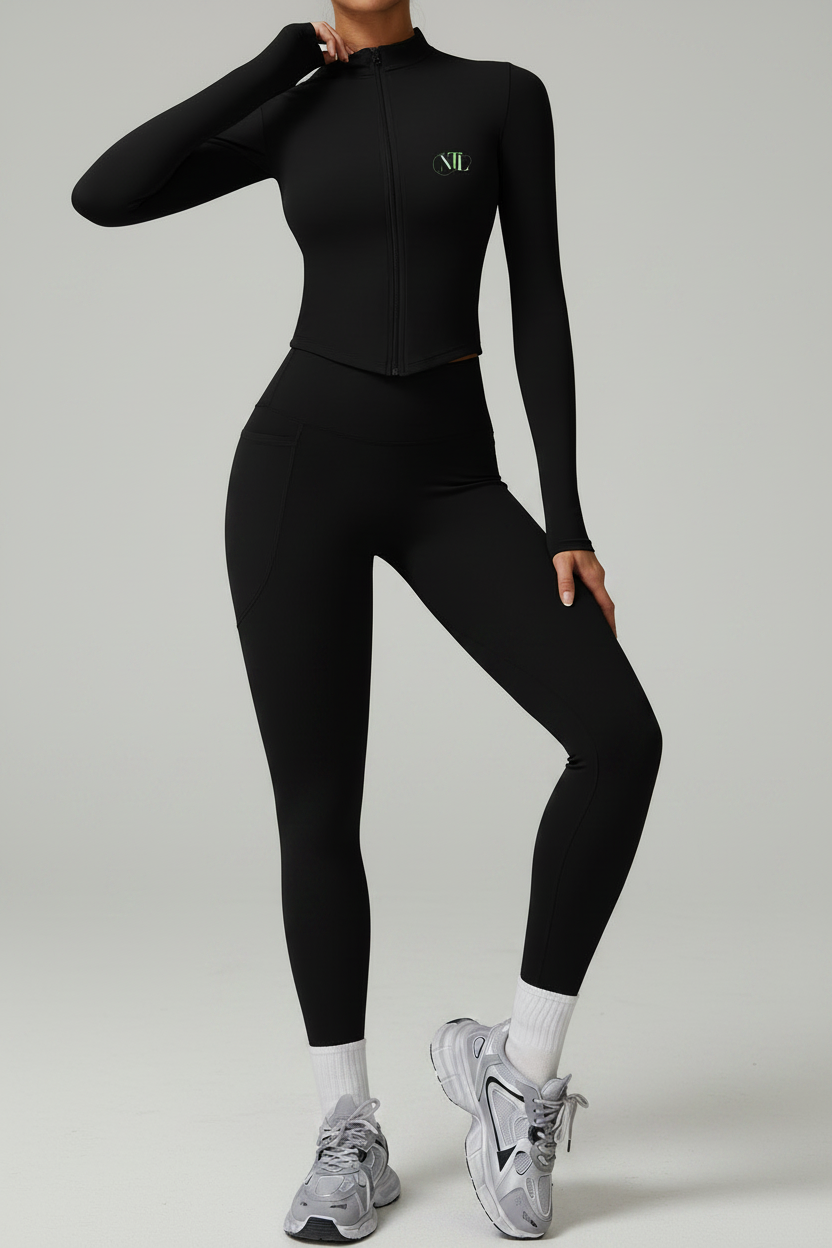 Yoga leggings sports jacket set