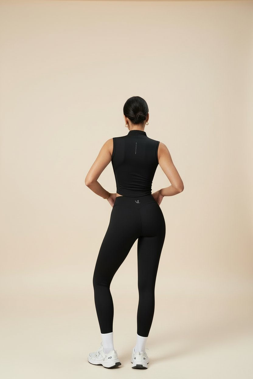 High neck & leggings yoga set