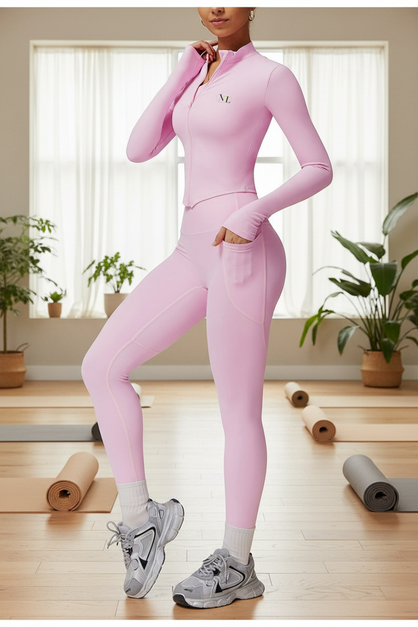 Yoga leggings sports jacket set