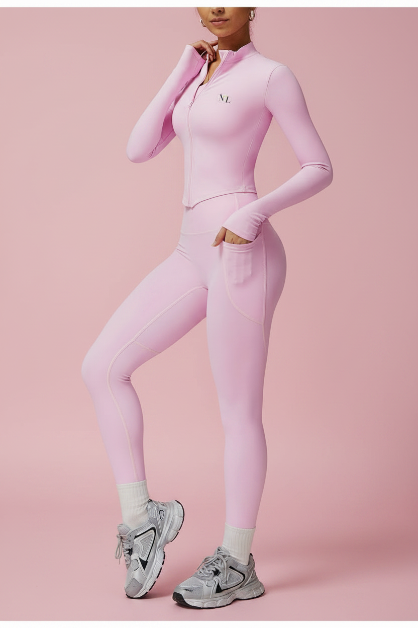 Yoga leggings sports jacket set