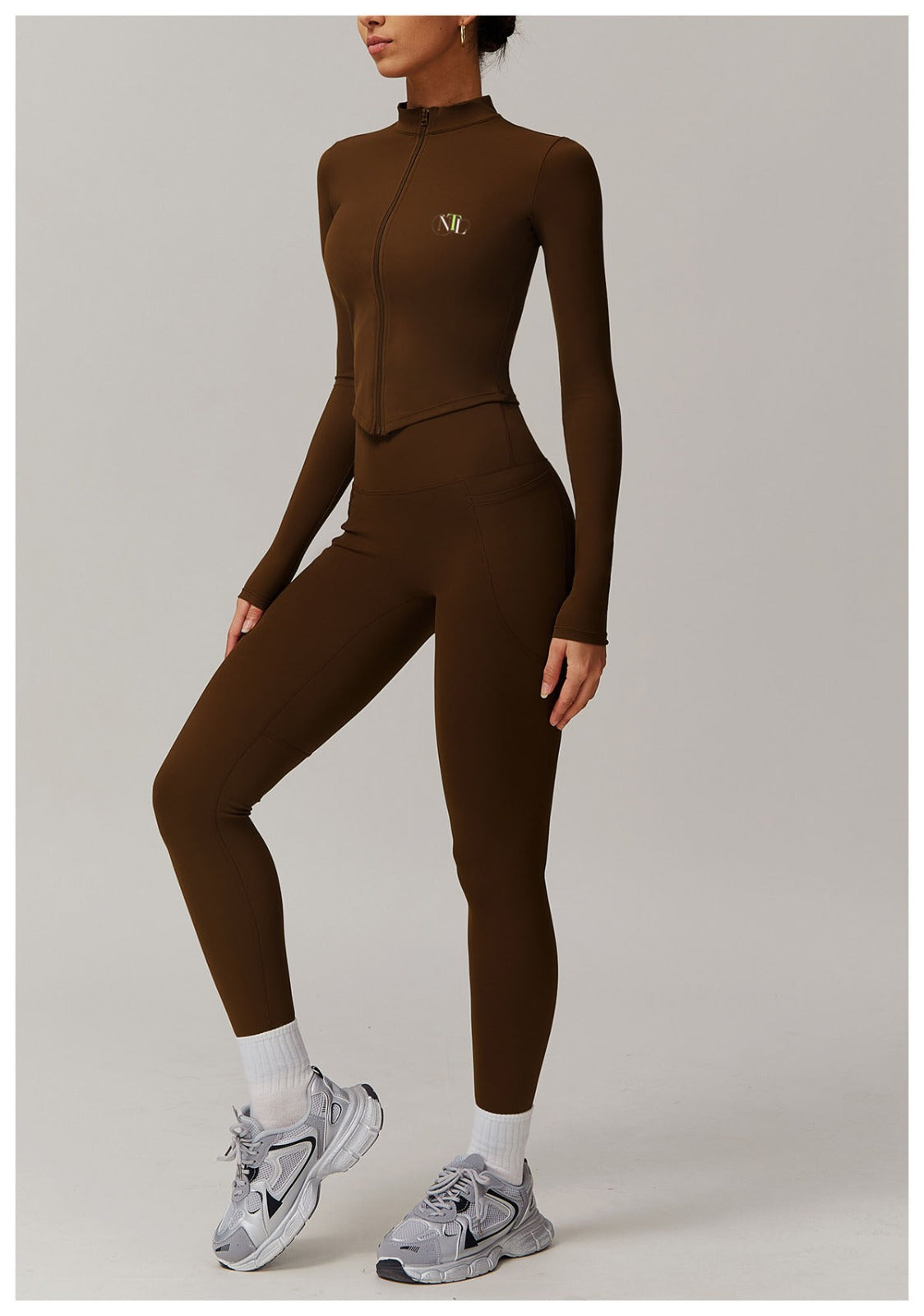 Yoga leggings sports jacket set