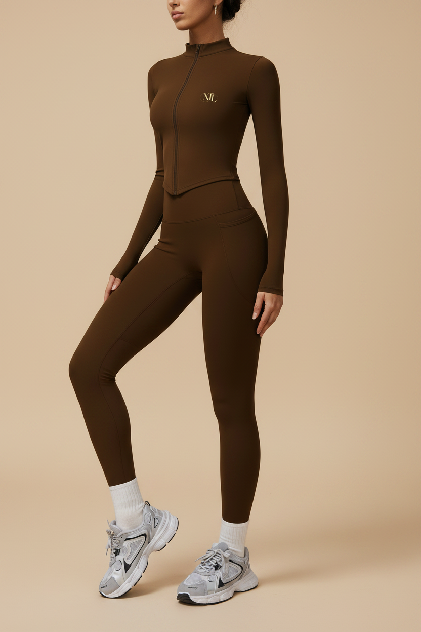 Yoga leggings sports jacket set