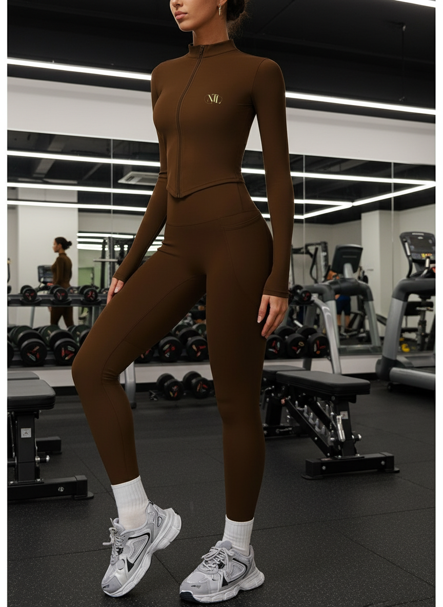 Yoga leggings sports jacket set