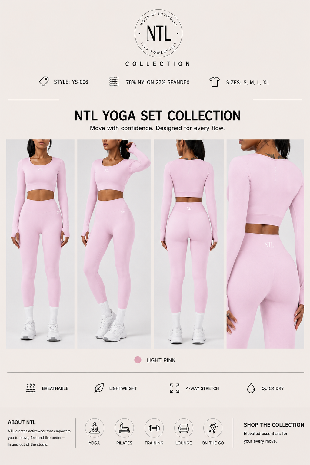 Long sleeve yoga set