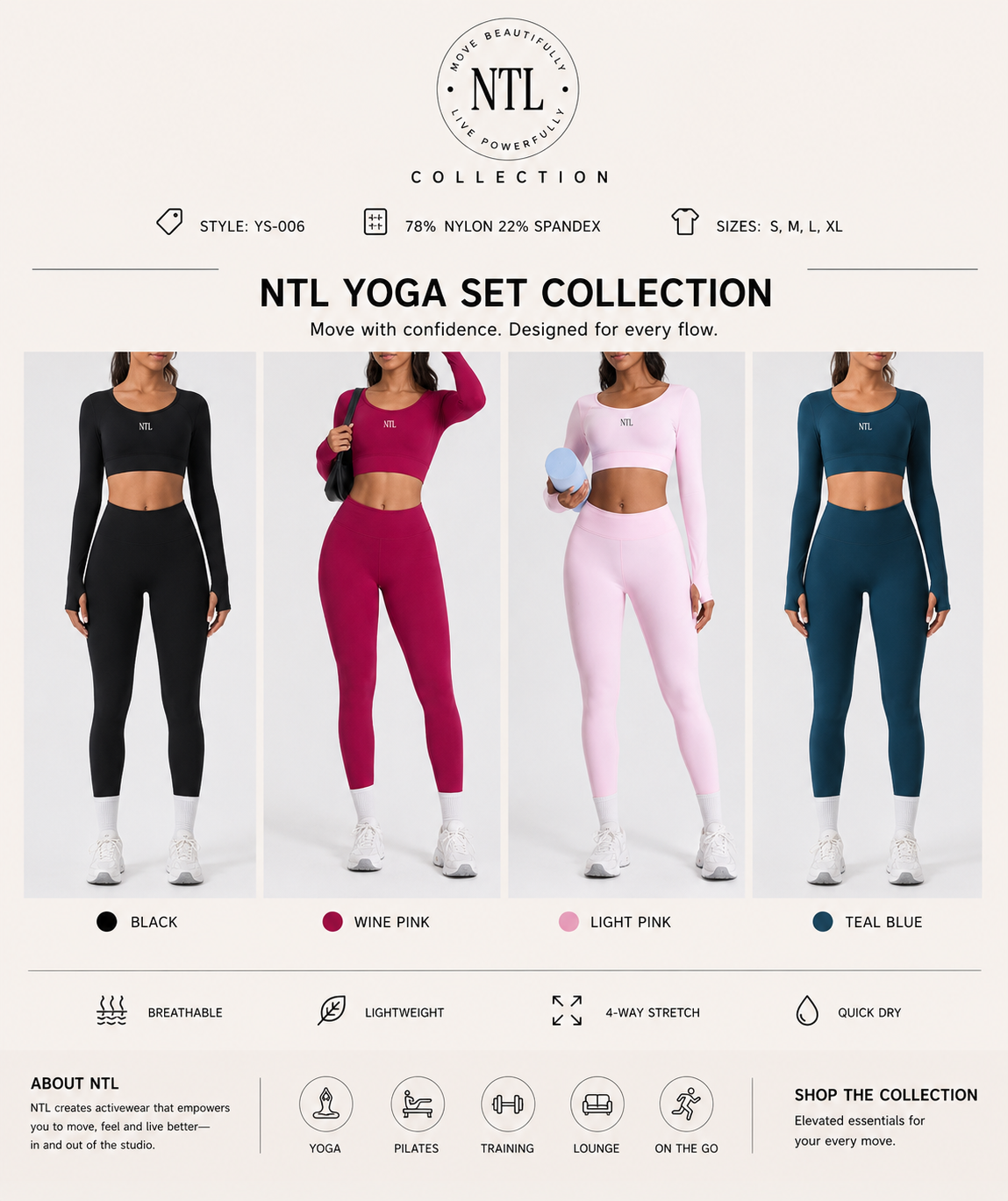 Long sleeve yoga set