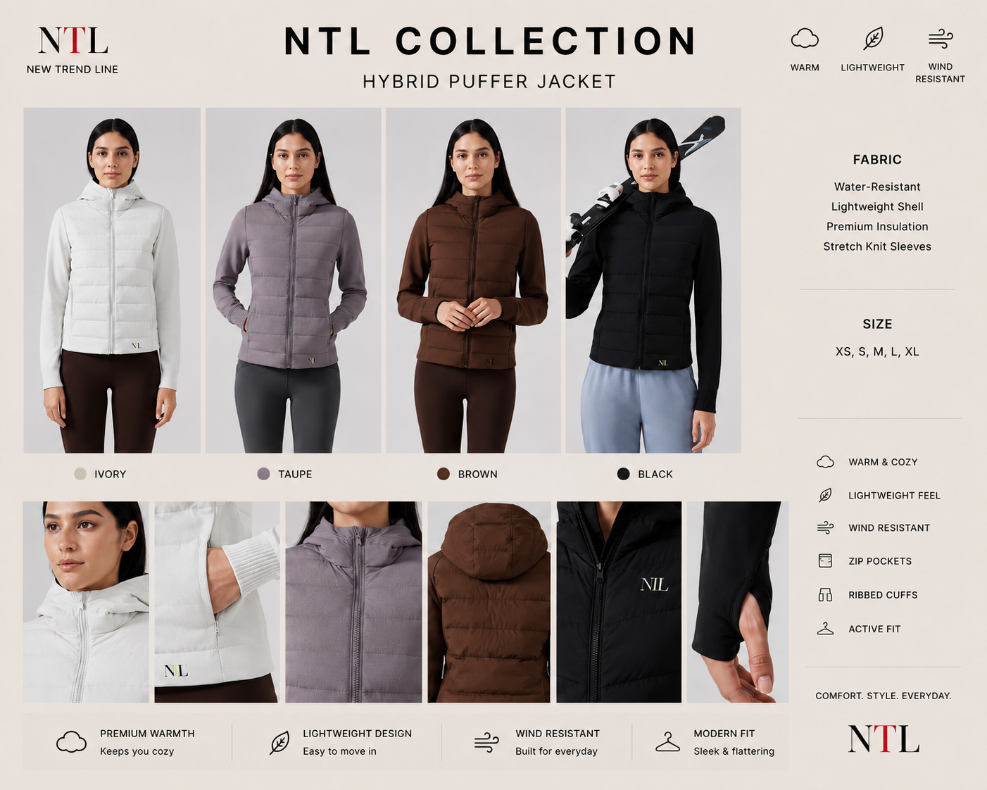 Padded winter jacket