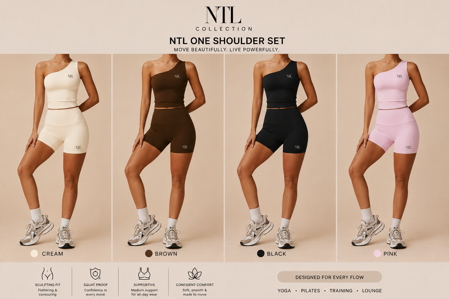One shoulder yoga set
