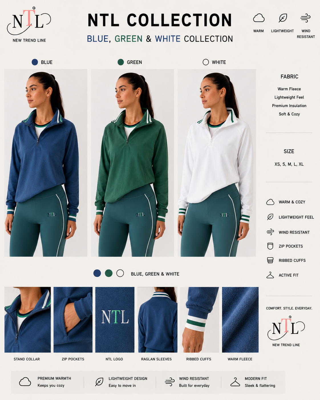 Half zip drawstring jacket