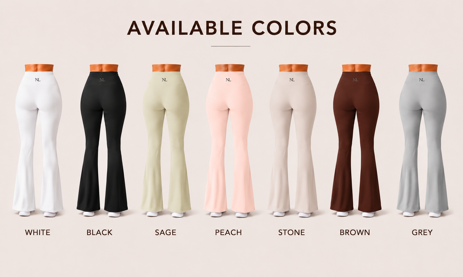 Ribbed fabric yoga flares